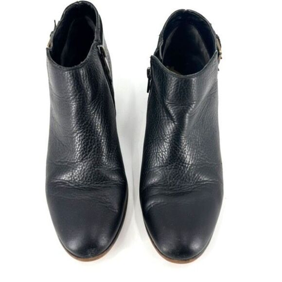 Sam Edelman Leather Buckle Ankle Booties Black Boots Size 8‎ Style Petal - Picture 2 of 11